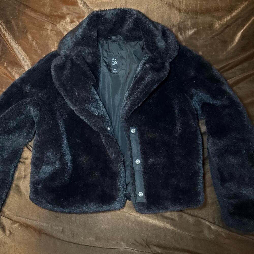 Art class black fur jacket